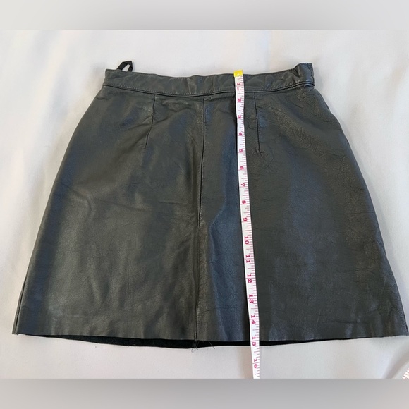 CEDARS LEATHER BLACK MINI SKIRT SIZE 10‎ Women’s - Picture 3 of 8